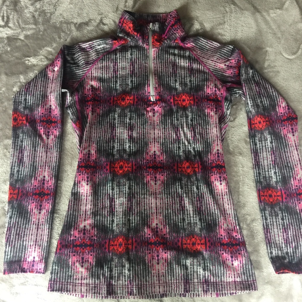 Nike Pro Combat Dri Fit 1/4 Zip Top w/ Thumb Holes